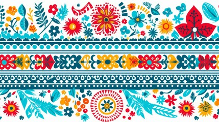 Intricate Bohemian tapestry illustration with vibrant colors and intricate patterns for textile decor and ethnicinspired design.