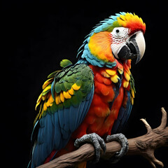 Fototapeta premium Beautiful Macaw Bird Realistic HD Quality 