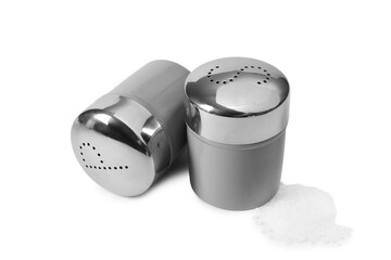 Salt and pepper shakers isolated on white
