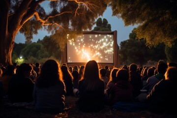 Outdoor movie nights - Generative AI
