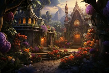 Fototapeta premium Tropical fruits - Generative AI