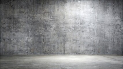 Empty gray wall interior studio with concrete background for editing products display