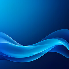 Obraz premium deep blue and light blue gradation background, wavy lines and gradations, dynamic shape