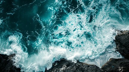 Fototapeta premium Rugged Coastline Crash Sea