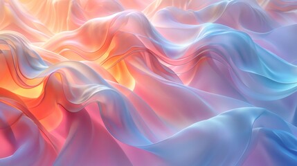 Obraz premium Dreamy pastel abstract liquid background with blue, pink, lilac and yellow.