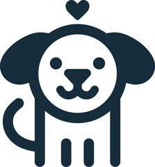 Simple dog logo design illustrations
