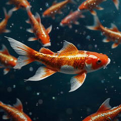 Beautiful Koi Fish HD Quality Realistic AI Image