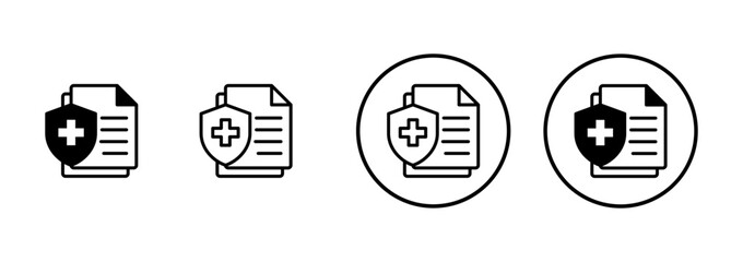 Medical insurance icon vector isolated on white background. health insurance icon