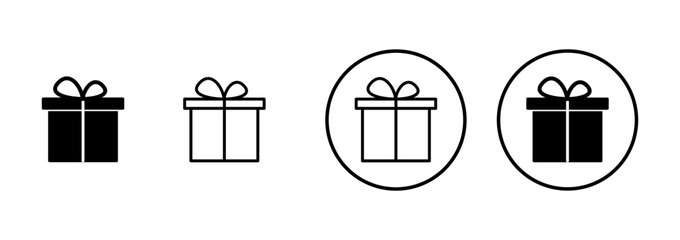 Gift icon vector isolated on white background. gift vector icon.  birthday gift