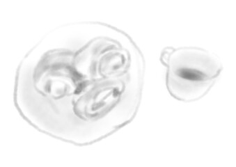 皿にのったシナモンロールとコーヒーの水彩風のイラスト