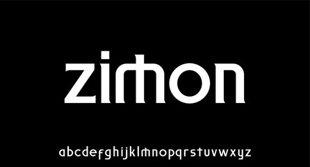Obraz premium zimon modern amazing cool modern geometric font 