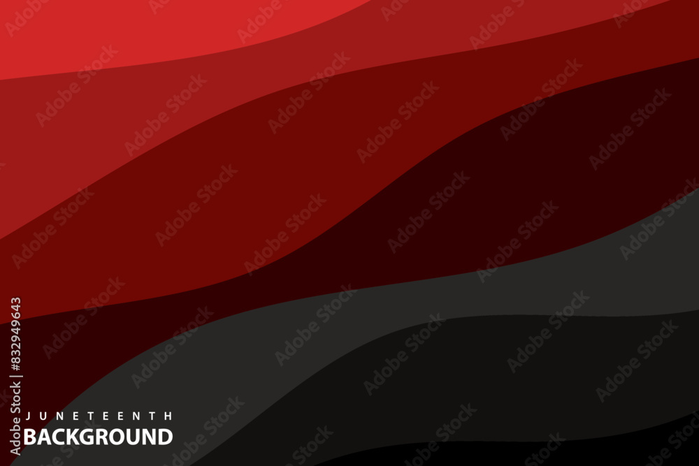 Aufkleber abstract background design with juneteenth theme, with wavy patterns,abstract wave background,