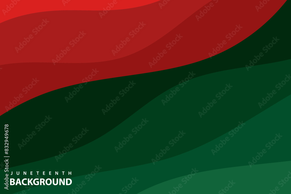 Aufkleber abstract background design with juneteenth theme, with wavy patterns,abstract wave background,