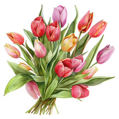 Obraz premium bouquet of pink tulips