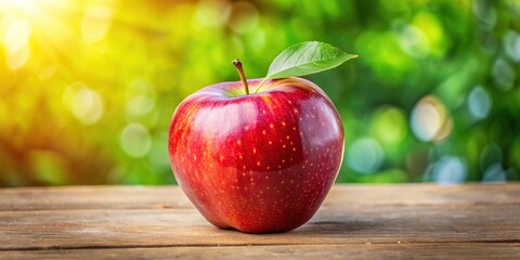 Fresh red apple isolated on background with full depth of field