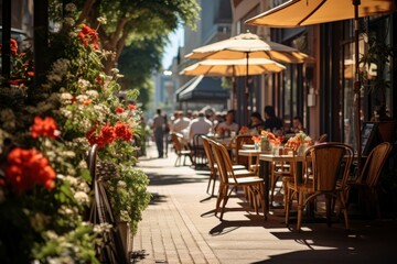 Summer street scenes - Generative AI