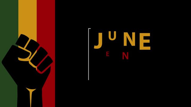 juneteenth freedom day animated,Celebrating Juneteenth on June 19 4k animation. Juneteenth Freedom Day background