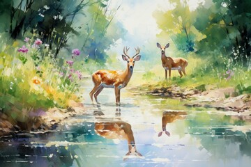 Summer wildlife - Generative AI