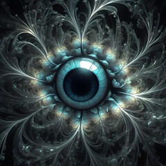 abstract fractal background with eye