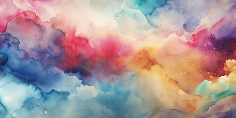 Abstract background with watercolor texture and generative elements