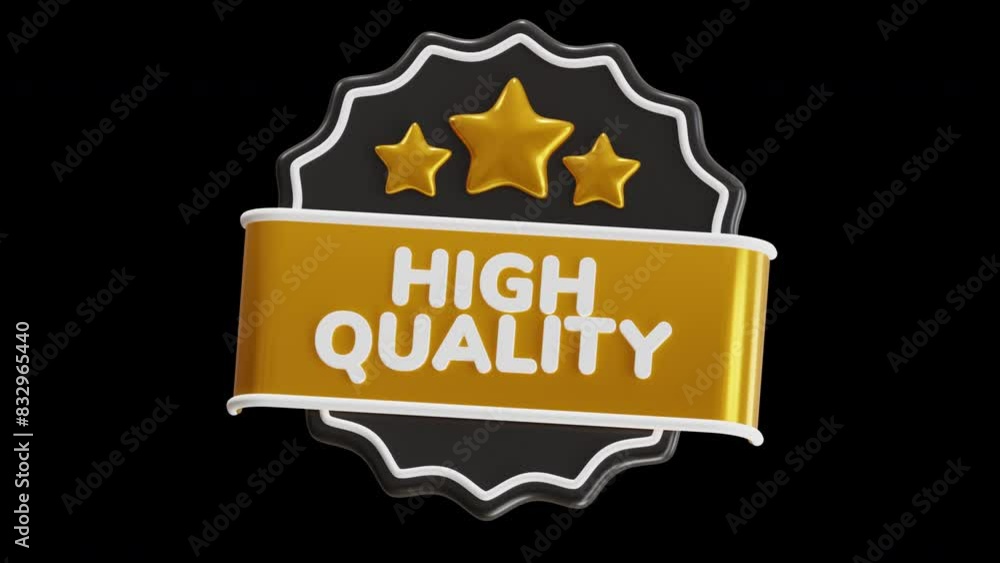 Aufkleber 3d animation of high quality guarantee maintaining consistency | alpha channel