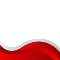 Red wave background template