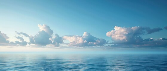 Fototapeta premium beautiful seaside wallpaper with blue sky and amazing bright light