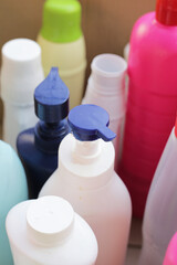 Plastic bottles and canisters, plastic waste