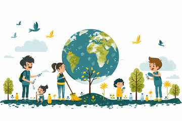 Fototapeta premium “Global Conservation Efforts - Nurturing Earth’s Environment”