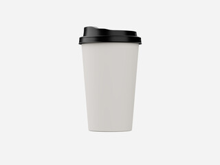 Hot Coffee in White Takeaway Cup for Busy Mornings