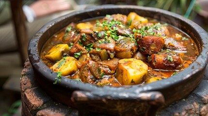 Boyacense stew is a traditional dish from the interior, cubios