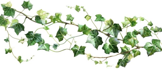 ivy leaf illustration border banner with nice details