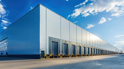 modern warehouse exterior view