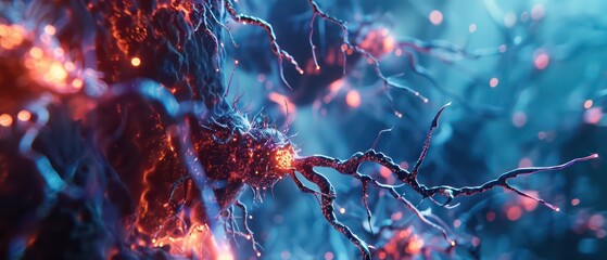 neurons floating blue wallpaper
