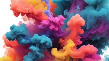  wallpaper de humo de colores vibrantes y formas abstracas