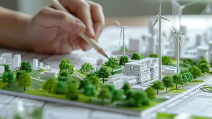 Discover sustainable architecture with our detailed plan drawing. Showcasing eco-friendly design, this image highlights innovative sustainability services for modern construction.