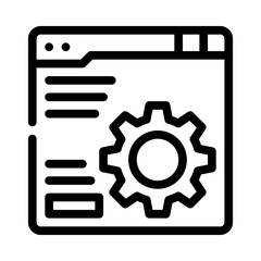 Fototapeta premium webpage line icon