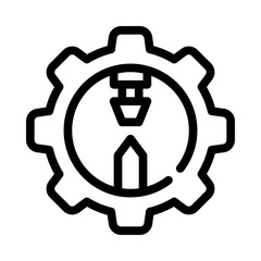 worker line icon