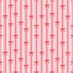 Seamless pattern with hand drawn ribbon. Background for textile, wrapping paper, fashion, illustration.