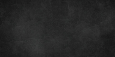 Abstract black stone wall texture grunge rock surface. dark gray background backdrop. wide panoramic banner. old wall stone for dark black distressed grunge background wallpaper rough concrete wall.