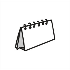 Simple blank desk calendar doodle
