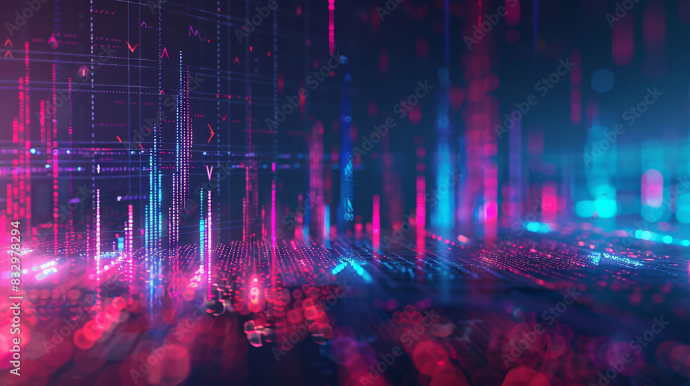 Poster Abstract Digital Data Background with Copy Space Text for Technology and Futuristic Projects