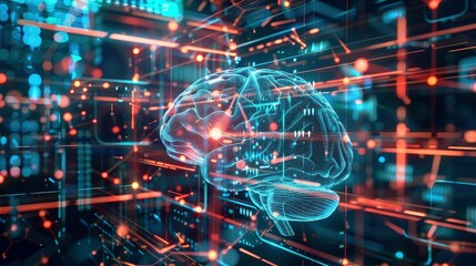 Obraz premium Harmonizing Human Intelligence with Data Dynamics