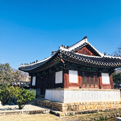 a traditional Korean house