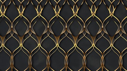 Fototapeta premium pattern seamless geometric line abstract gold luxury color vector with hexagons