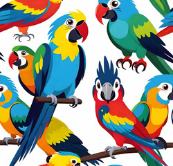 Naklejka premium parrots 