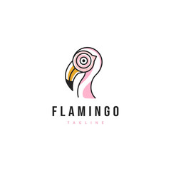 flamingo logo design illustration 2
