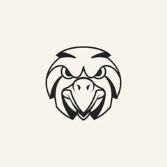 eagle bird head mascot logo design illustration