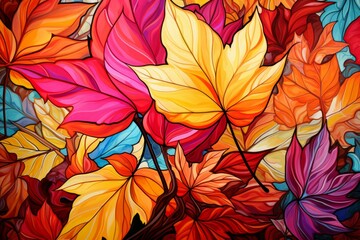 Fototapeta premium Fall foliage - Generative AI
