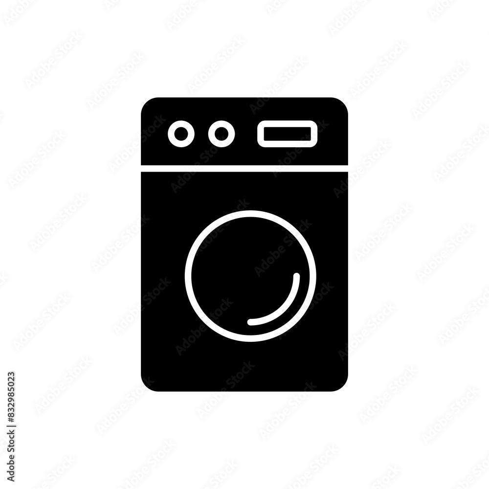 Poster washing machine vector icon. simple flat trendy style illustration for web and app on white backgrou